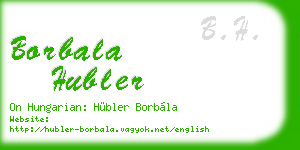 borbala hubler business card