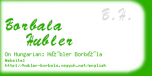 borbala hubler business card
